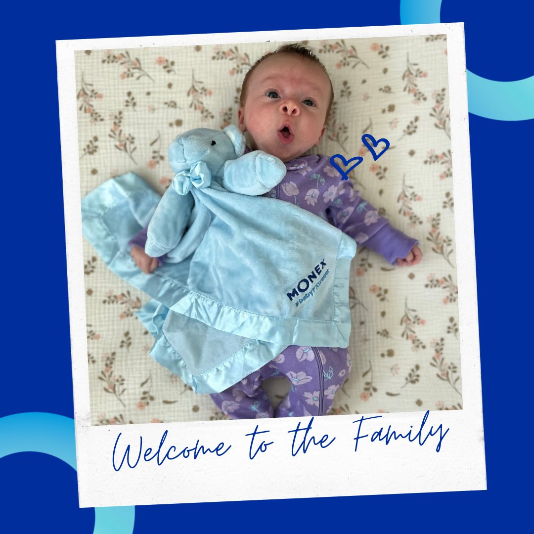 A quick welcome to the latest addition to our @Monex_USA family. She's still in diapers and already showing excitement for the FX market swings. Maybe it'll help rock her to sleep! 😴💼 #BabyFXTrader #FutureFinancialWhiz #MonexUSA #Payments #Adorable