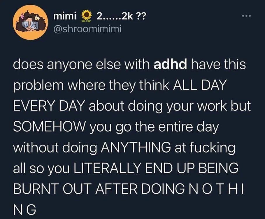 ADHD Memes (@adhdforreal) on Twitter photo 