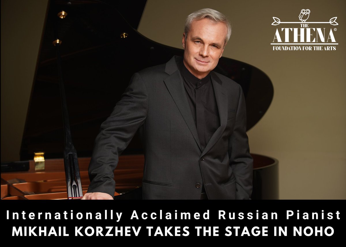 Join The Athena Foundation for the Arts for an unforgettable afternoon of music as they welcome the world-renowned Russian pianist, Mikhail Korzhev, to NoHo on Sunday, May 19. nohoartsdistrict.com/russian-pianis…