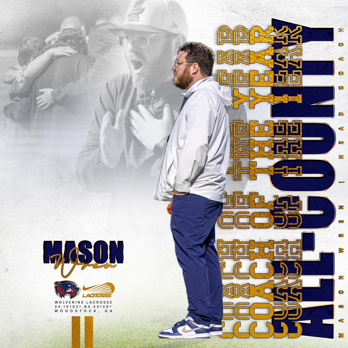 🏆𝓒𝓞𝓐𝓒𝓗 𝓞𝓕 𝓣𝓗𝓔 𝓨𝓔𝓐𝓡🏆 Coach Mason Wren earns the esteemed honor as voted on by his peers! Defining what it means to “coach” not just “manage” his team. Wrens humility and drive to make his players better humans through the game of lacrosse is awe inspiring.