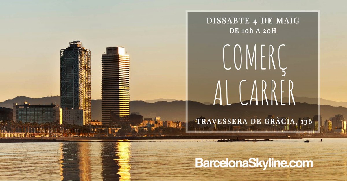 COMERÇ AL CARRER!!!!

Aquest dissabte 4 de maig tornem a muntar parada al barri Gràcia!!

🗓️ Dissabte 4 de maig 
⏰ de 10h a 20h 
📍 Travessera de Gràcia 136