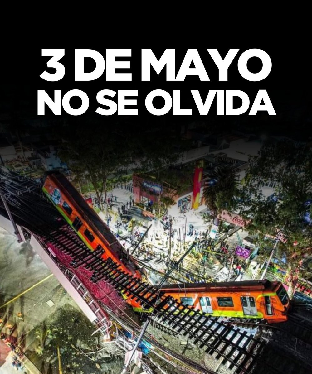 Tres años de dolor y decepción para las familias afectadas por el desplome de la #Linea12 del @MetroCDMX. No hay responsables y sigue siendo una herida abierta en nuestra #CDMX. #Linea12NoSeOlvida