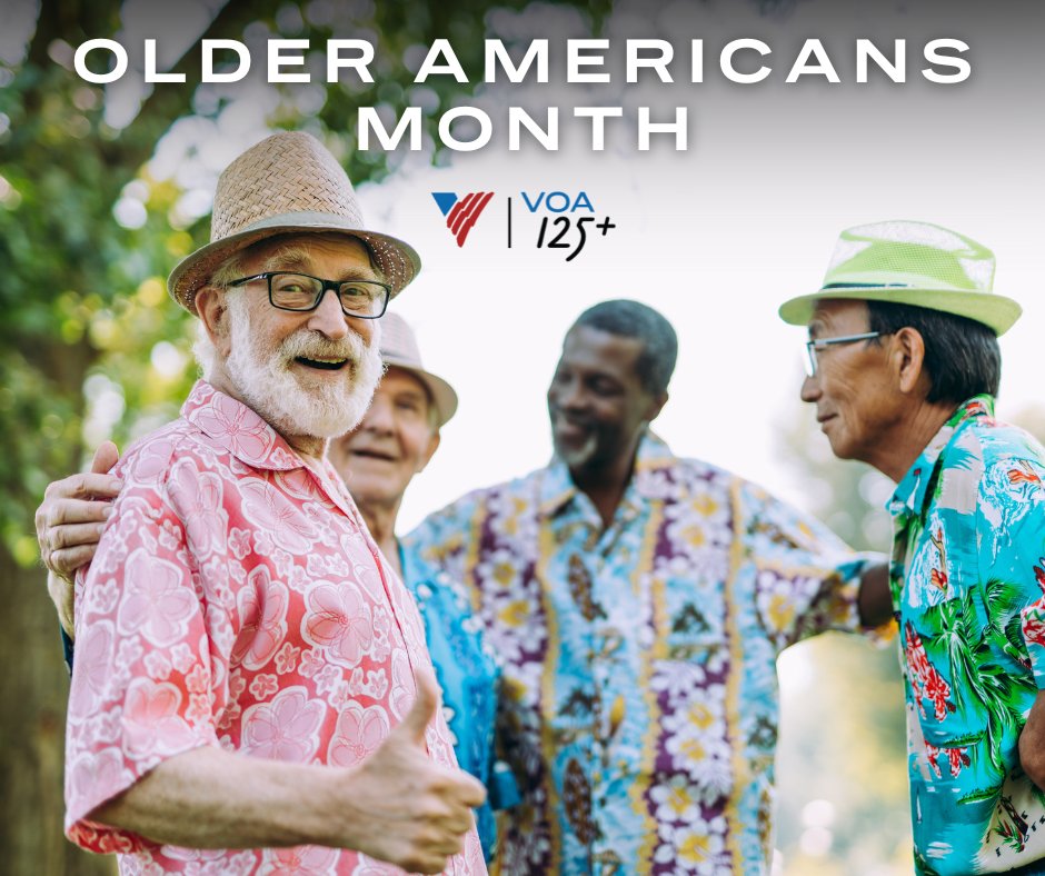 Happy Older Americans Month! VOA is proud to be promoting well-being at our senior care communities across the nation. We join the Administration for Community Living (@ACLgov) in celebrating a year of connection to help older Americans thrive in their community.  #OAM24 #HC4A