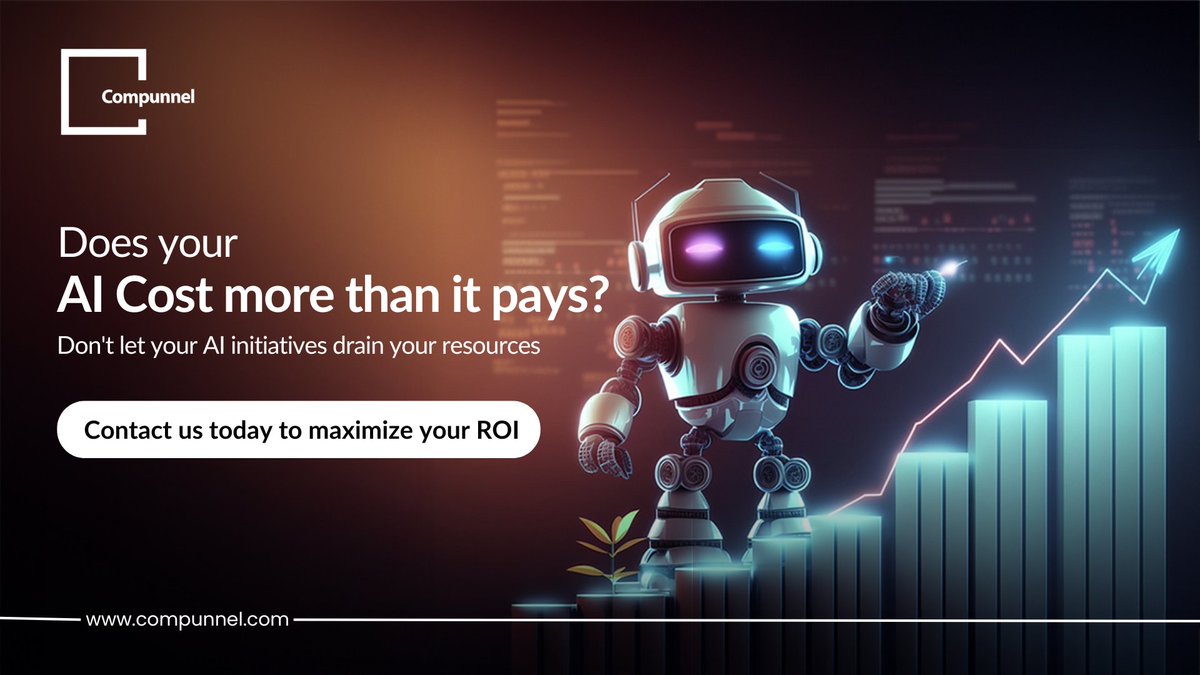 CompunnelDigi's tweet image. Is your AI delivering real value or just high costs?
At Compunnel, we ensure your investment translates into tangible benefits by aligning AI strategies with your objectives.
Ready to transform expenditures into strategic investments? Talk to our experts: compunnel.com/contact-us/