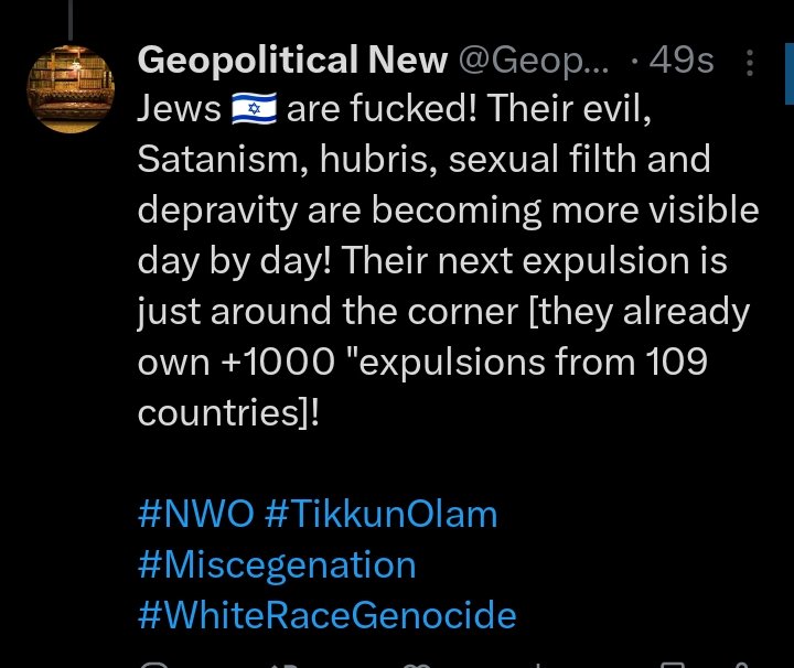 #NWO #TikkunOlam #WhiteRaceGenocide #JewWorldOrder