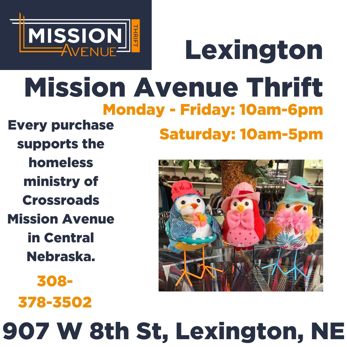 Come in TODAY and see what's NEW at Lexington Mission Avenue Thrift! crossroadsmission.com/thrift-stores/ #MissionAvenueThrift #LexingtonNebraska #Thriftstore #Shoptoday