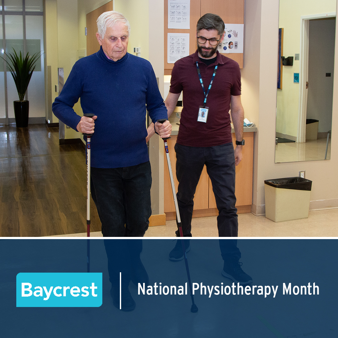 This #NationalPhysiotherapyMonth, let's celebrate the exceptional contributions of our physiotherapists and physiotherapy assistants at Baycrest. Their expertise is key to improving community mobility and health.