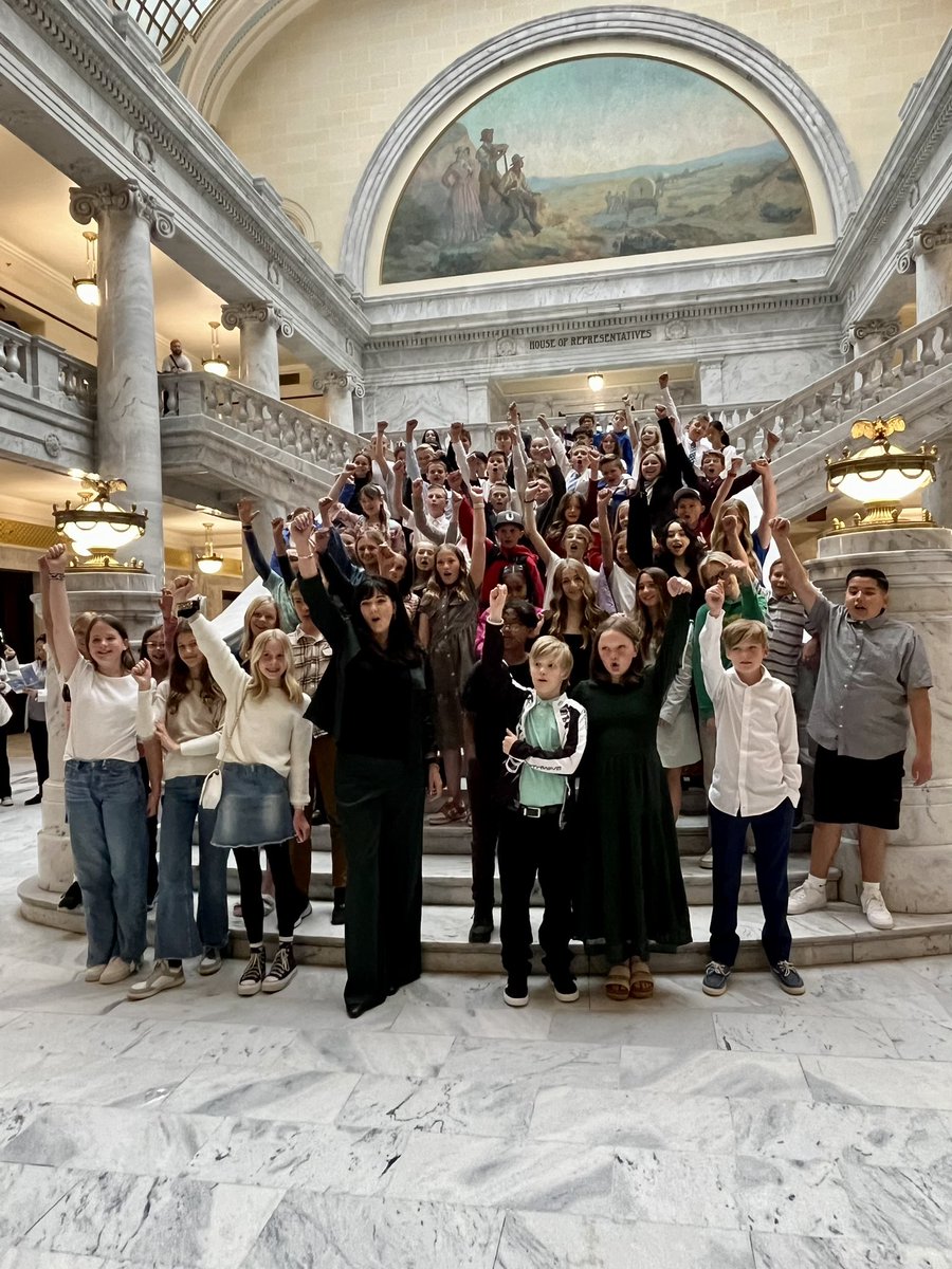 Last week, I visited with a group of pint-sized politicians-in-training on their tour of the state Capitol. It's never too early to practice negotiating juice box treaties and settling playground disputes. #FutureLeaders #CapitolCapers 🏛️👦👧 #SageHillsElementary