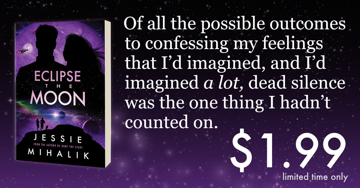 ECLIPSE THE MOON is on sale for $1.99! A chaotic, rainbow-haired hacker + a stoic, grumpy telepath work to prevent war: - She’s brilliant - He’s smitten - He brings her snacks Amz: miha.li/ETM_Amzn Apple: miha.li/ETM_Apple More + 3 chapters: miha.li/ETM