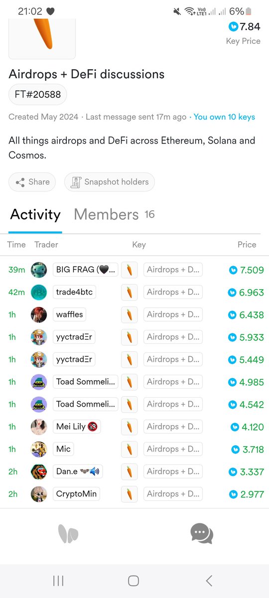 This is so awesome guys, thank you. If you're on FT and you fancy it: Join Airdrops + DeFi discussions on friend.tech friend.tech/clubs/20588