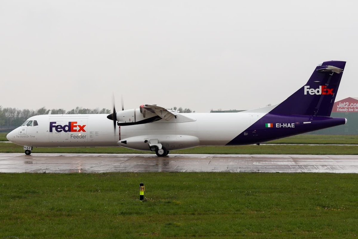 Friday 3rd May 2024 Tim O'Grady captured this American 🇺🇸cargo plane FedEx @FedExEurope ATR72-600F, EI-HAE heading for Paris🇫🇷 #Kemitalksaviation