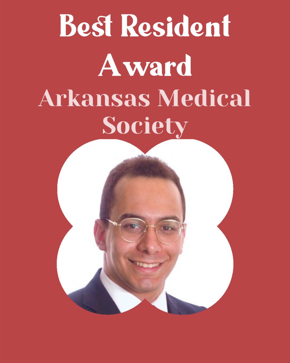 🎉 Congratulations to our own @KirollosGabrah , Research star of #ArrhythmiaResearchGroup for being chosen as the recipient of the Best Resident Award by Arkansas Medical Society. Your dedication to excellence in medicine shines bright. Looking forward to celebrating your…