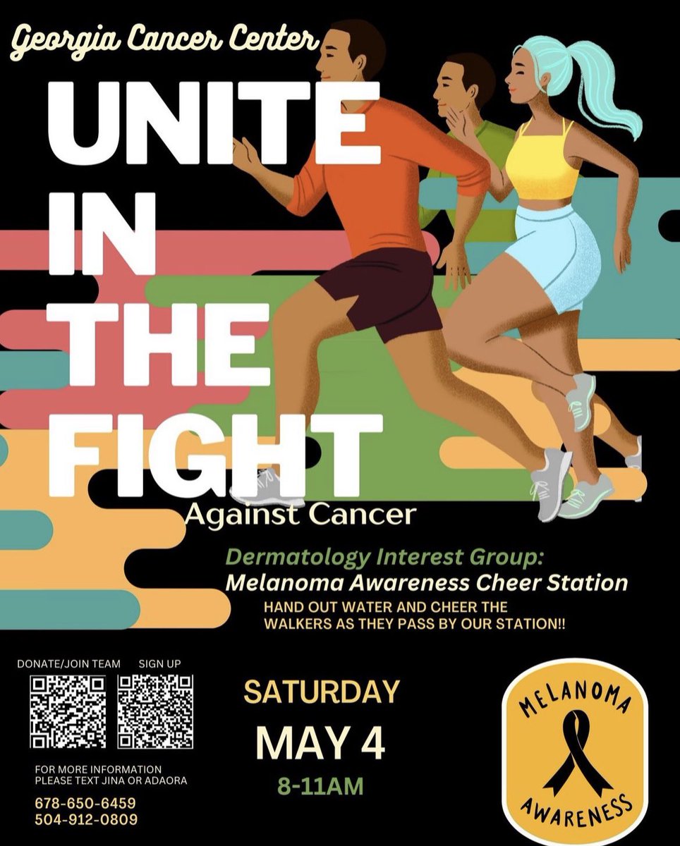 ✅We are ready for tomorrow morning #uniteinthefight 📍Join us to fight against #cancer ☀️May is #MelanomaAwarenessMonth 💥@MCG_AUG students are ready to volunteer in the cheer stations augusta.edu/giving/unitein… #MayThe4thBeWithYou