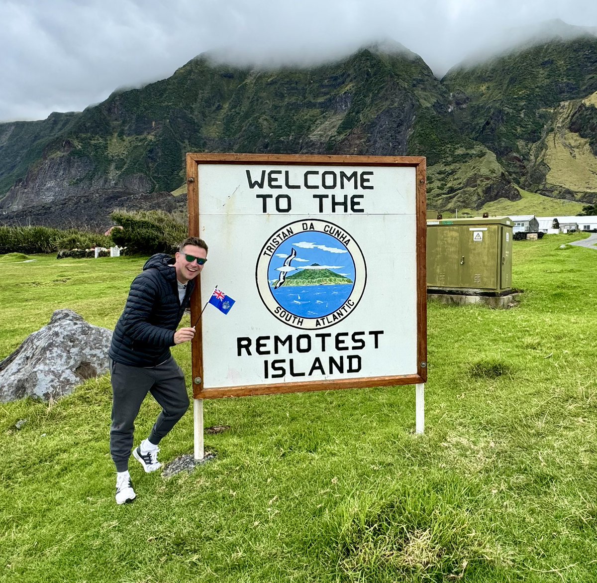 After 14 long days of sailing the South Atlantic Ocean I finally reached the World’s most remote settlement, hello Tristan da Cunha. #tristandacunha