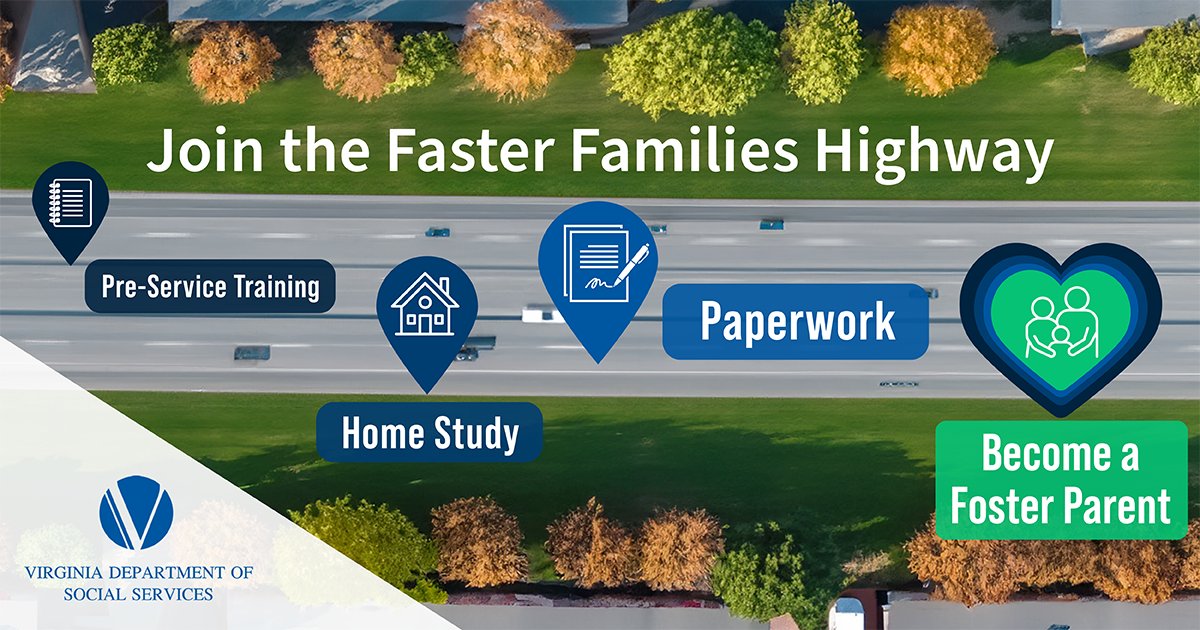 The process to become a foster parent may seem overwhelming. That's why the Faster Families Highway exists. Prospective foster parents can register on the Highway to get connected to their LDSS who will guide them through the process. Get started: bit.ly/3HyBEbV