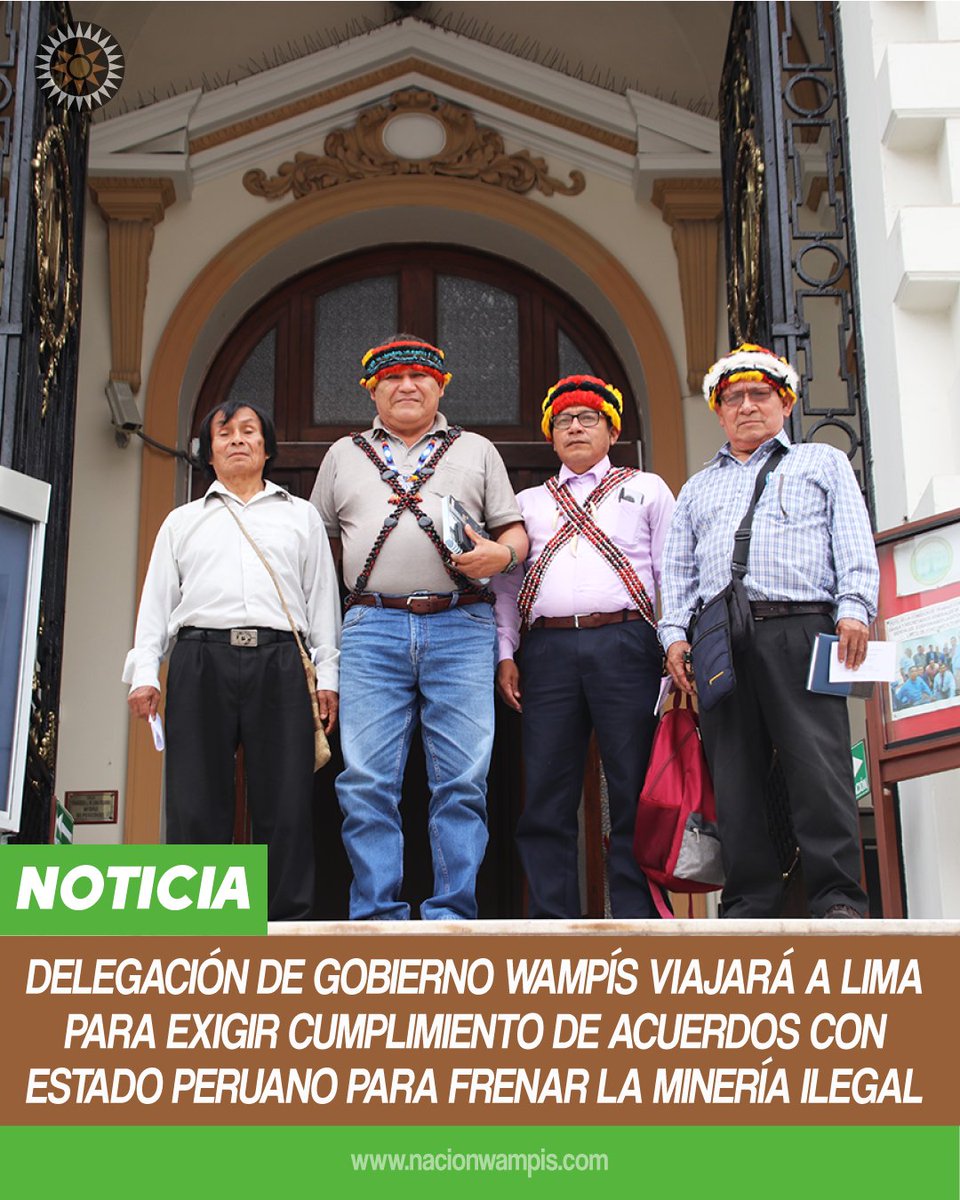 ¡La delegación de @NacionWampis está en acción! 🌿✊Entre el 6 y 12 de mayo, se reunirá en #Lima con autoridades del Estado peruano para fortalecer la lucha contra la minería ilegal y lograr acciones concretas y estratégicas. 📲 nacionwampis.com/delegacion-de-…