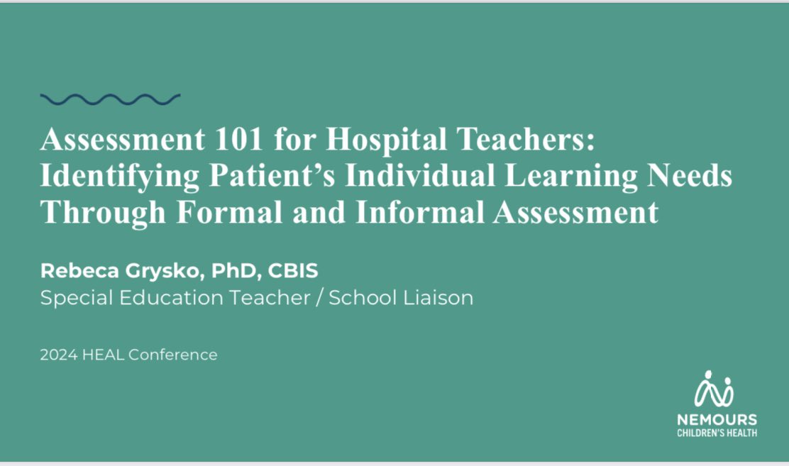 Had such a wonderful time connecting, learning, and presenting at this year’s @HEALHOSPITALED conference in Indianapolis. Grateful to belong to this nationwide group of educators all working so hard to improve school outcomes for children with medical and mental health needs.