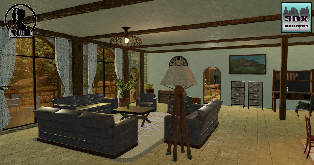 New second room, 'Landes House' #3dxchat #build #room #1001nights