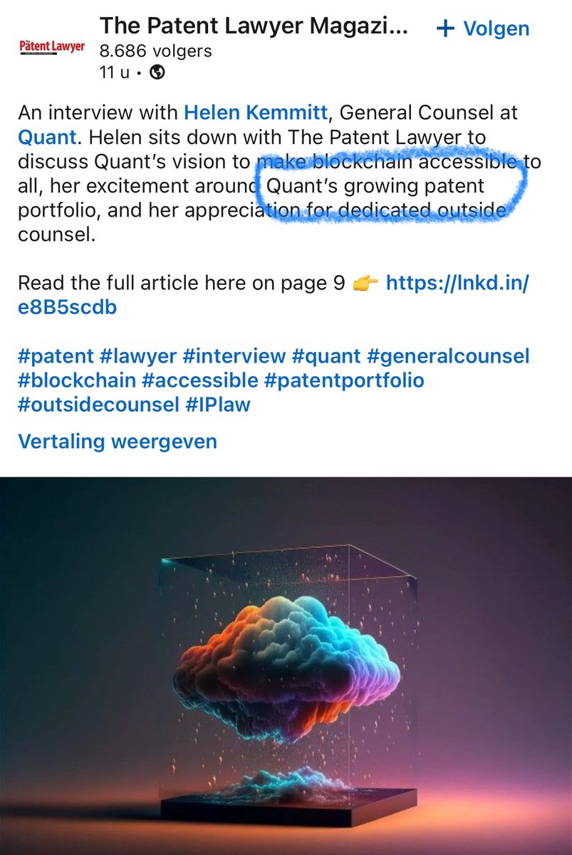 Beyond your wildest dreams 

#quant #qnt $quant $qnt 
#blockchain 
#patent #generalcounsel
#iplaw

@GregLuntX @ZavenTheRapper 
@CryptoQuant_NL