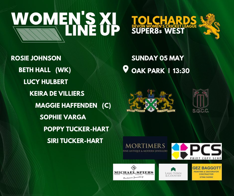 Plymouth Cricket Club (@ccplymouth) on Twitter photo This Sunday sees our Womenβs team take on <a href="/CornwoodCC/">Cornwood Cricket Club</a> <a href="/StokeGabriel_CC/">Stoke Gabriel CC</a> in the Super8s West league. This Sunday sees our Womenβs team take on <a href="/CornwoodCC/">Cornwood Cricket Club</a> <a href="/StokeGabriel_CC/">Stoke Gabriel CC</a> in the Super8s West league.