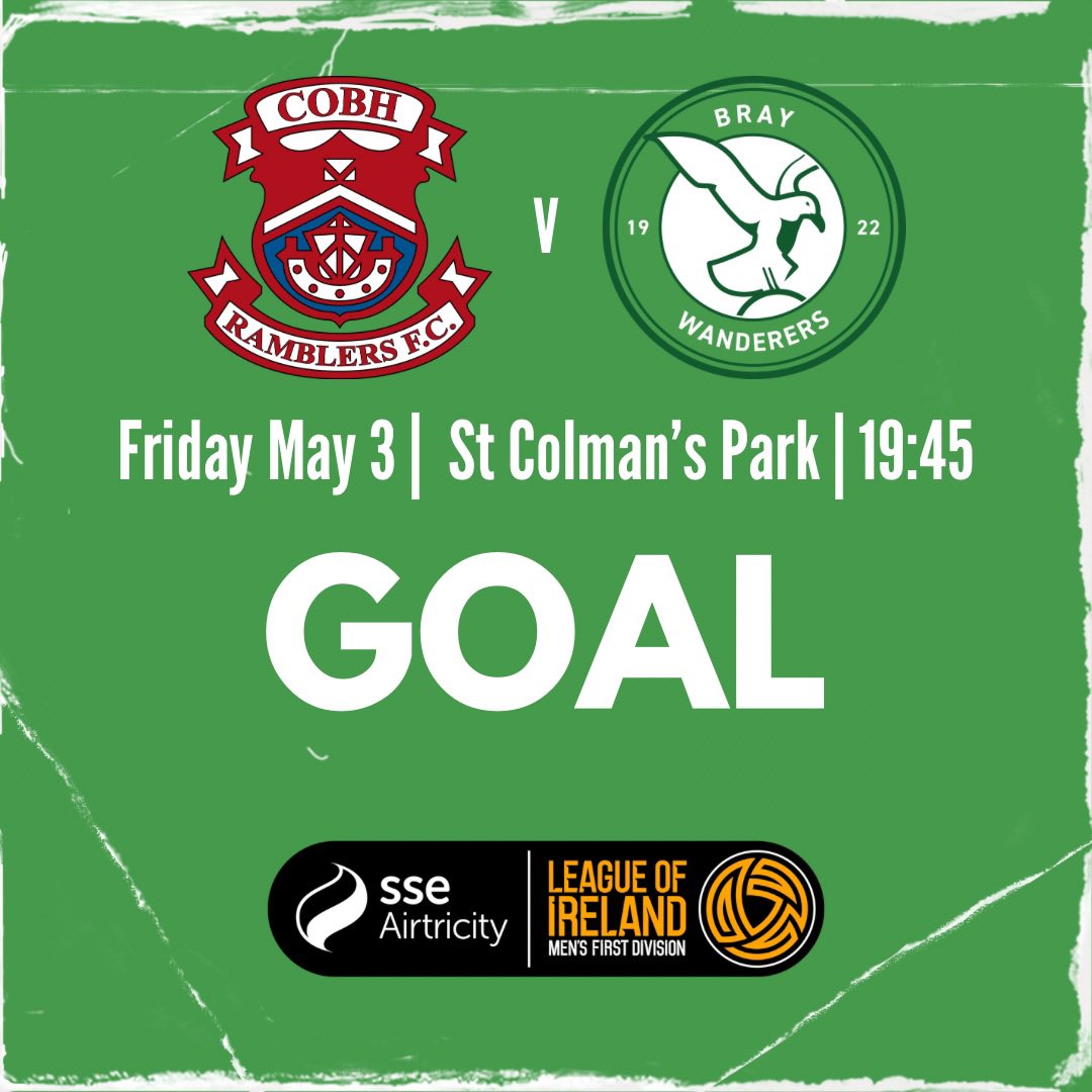 6️⃣6️⃣ Goal for Cobh. A cross-shot from the right is deflected in by Holland. COBH 2 BRAY 1