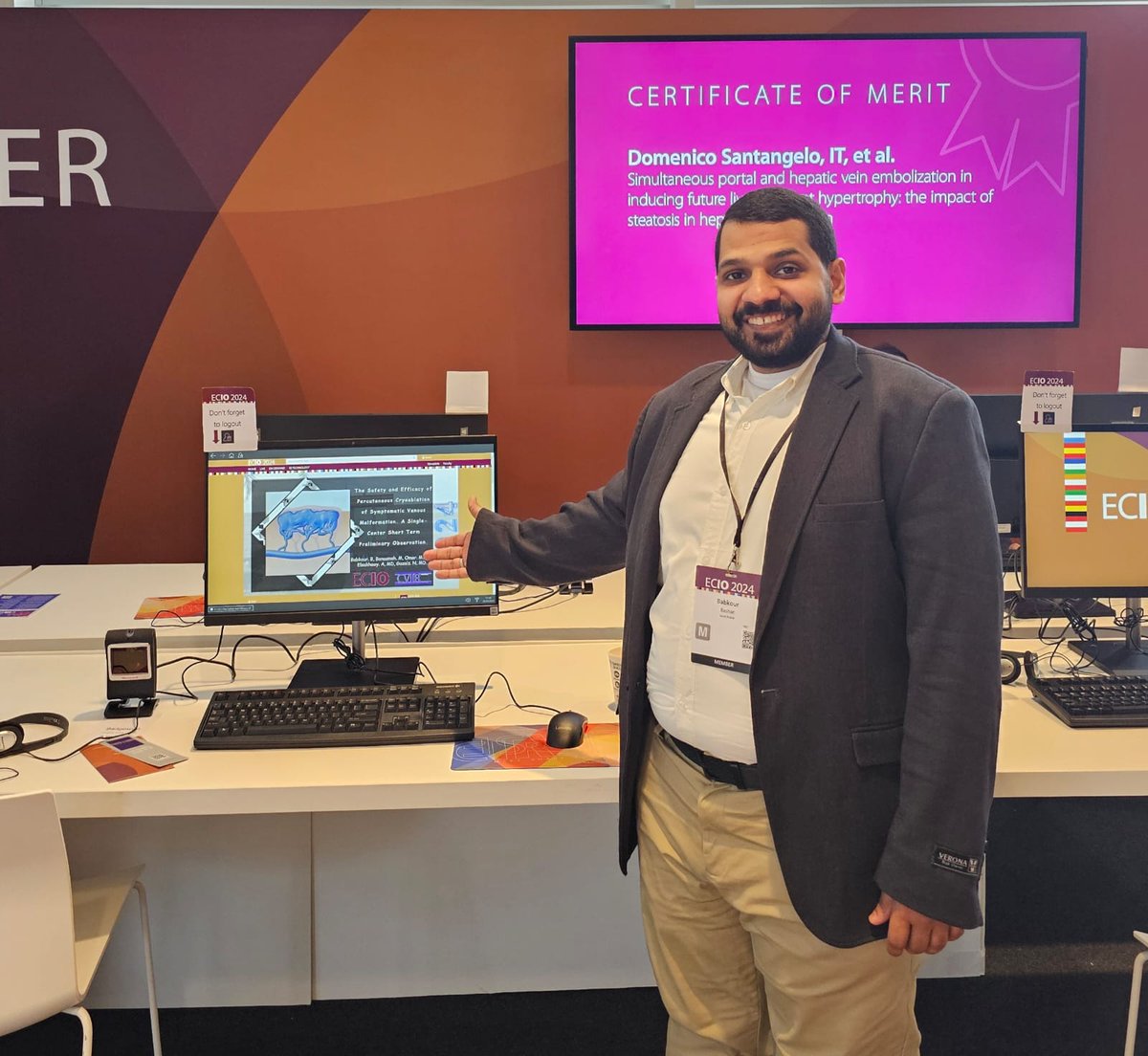 bo0oshabab's tweet photo. I am pleased to have had the opportunity to attend the world's largest congress in interventional oncology, ECIO, where I presented a novel abstract on the advancement of cryoablation under the supervision of VIR consultants Dr.@NGuzaiz and Dr. Ahmed Elsakhawy from @KAMC_MAKKAH https://t.co/HjvQVQk4Pg