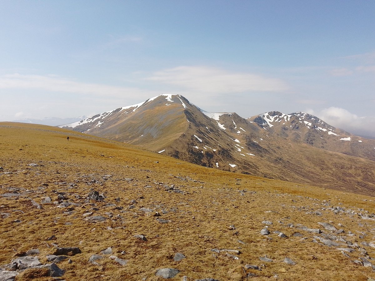 Strathfarrar munros yesterday - views improved as the day went on.