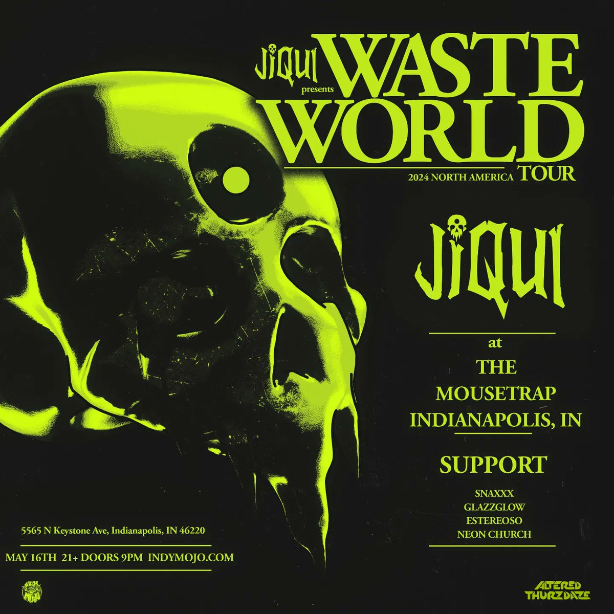 🟢 Got added as support for <a href="/jiquiofficial/">Jiqui</a> Waste World tour in Indianapolis 5/16!

Can't wait to play out a bunch of unreleased tracks I've been holding on to ⚫