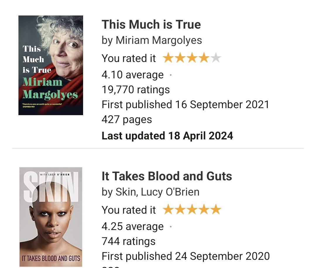 My recent reads (Heartstopper) and listens (everything else).

It's been a great run so far this year. Audible has really done the heavy lifting. #currentlyreading