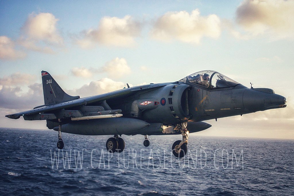 Hovering beside HMS Illustrious, 2005. #harrierfriday #raf #royalairforce #harrier #jfh #hover #airpower #fighter #flight #fastjet #aviation #avgeek #captureasecond