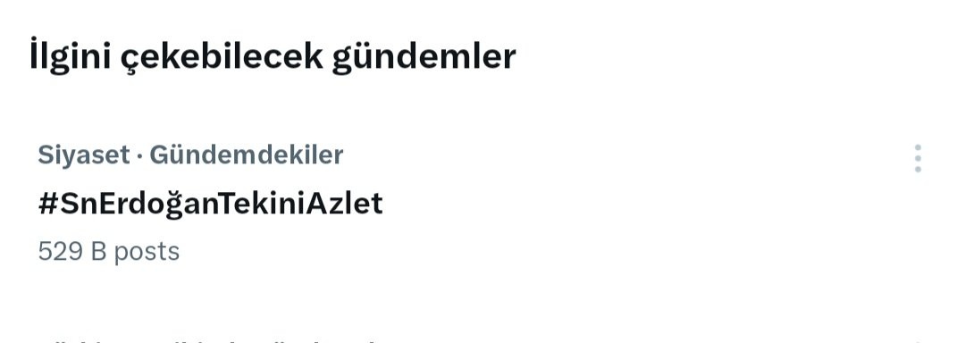 529 Bin Tweetle liste başından inmiyoruz. Devam🔥🔥🔥

#SnErdoğanTekiniAzlet