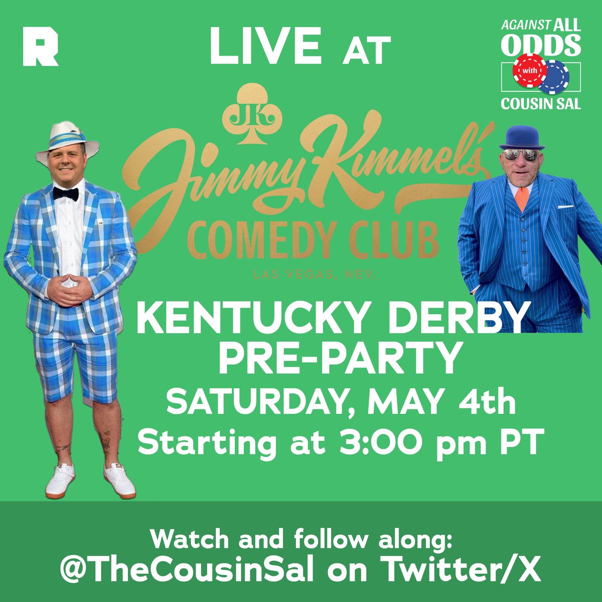 It took a lot for us to dig up @AAOHARRY’s prom picture. The least you can do is join us at @kimmelscomedy tomorrow at 3. Sliders, julips, prizes…and antics galore. #KentuckyDerby150