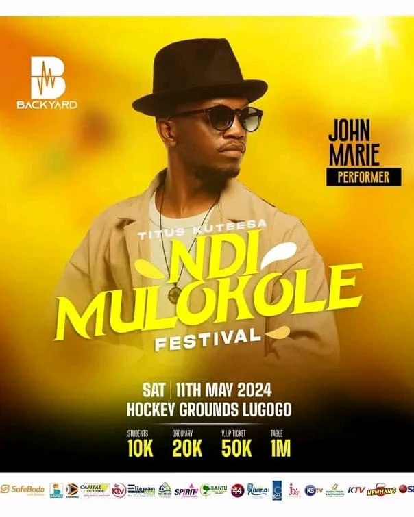 Grab yourself a ticket now while they last anti it is going down on the 11th may at Hockey Grounds Lugogo as we groove to Ndi mulokole and more tunes from Titus Kuteesa🔥🔥🔥🔥

#NdimulokoleFestival
#RoyalArmyUganda.