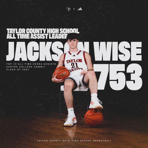 Jackson Wise (@jackson_wise3) on Twitter photo I am humbled and honored to be recognized as Taylor County’s all-time leader in assist and 9th in KHSAA history in assist. I cannot thank <a href="/cardinalbballTC/">Taylor Co Boys Basketball</a> and the amazing teammates who made this goal possible! ❤️ I am humbled and honored to be recognized as Taylor County’s all-time leader in assist and 9th in KHSAA history in assist. I cannot thank <a href="/cardinalbballTC/">Taylor Co Boys Basketball</a> and the amazing teammates who made this goal possible! ❤️