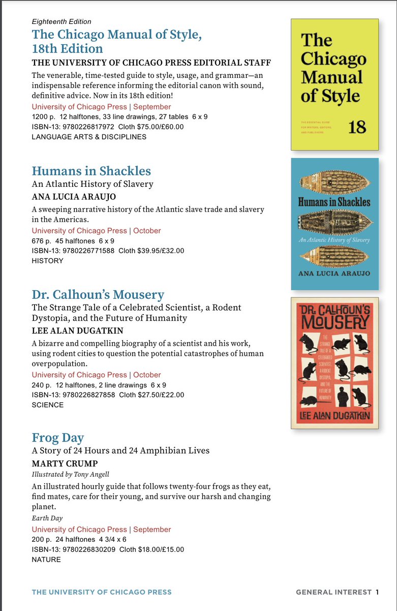 My Humans in Shackles: An Atlantic History of Slavery on page 1 of Fall 2024 @UChicagoPress catalog, feels like to see a child leaving the nest! 😆❤️ You can check the whole catalog here press.uchicago.edu/dam/ucp/books/… #slaveryarchive