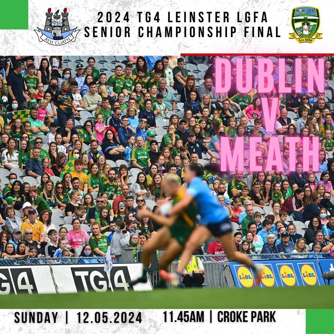 *TICKETS* Tickets are now on sale for the 2024 TG4 Leinster LGFA Senior Champ Final between Dublin and Meath! We are grateful to @gaaleinster in allowing us to share our Final on their Senior Football day. 🎟️: ticketmaster.ie/event/18006091… #ProperFan #GetBehindTheFight