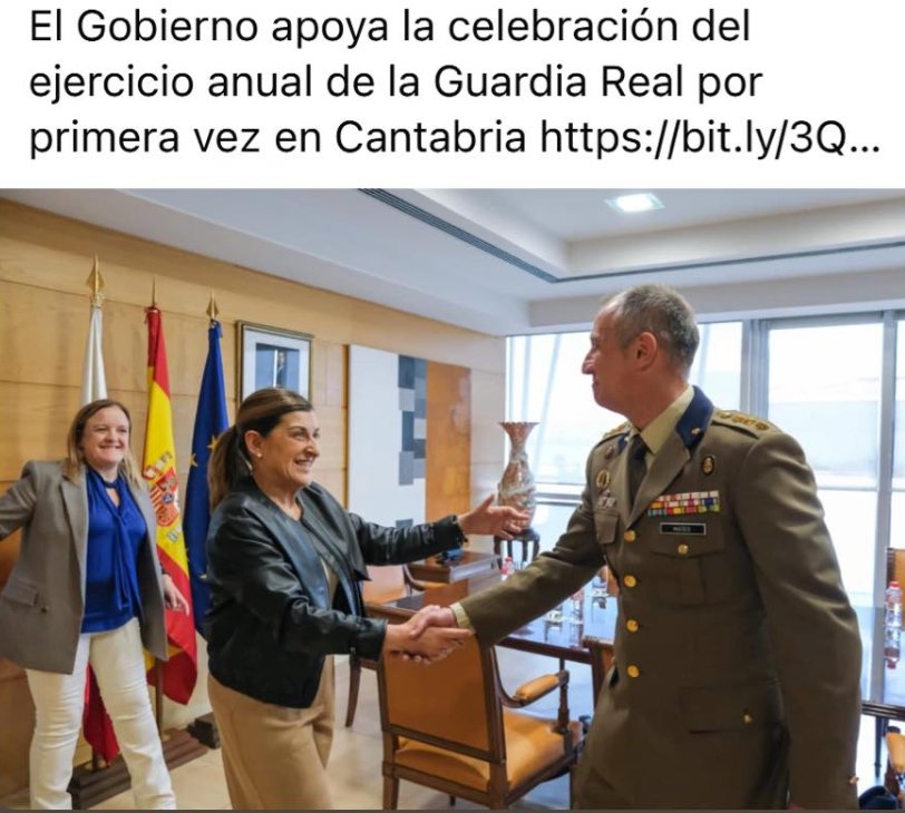 El gobierno de @cantabriaes apoya la celebración del ejercicio anual de la Guardia Real por primera vez en Cantabria.