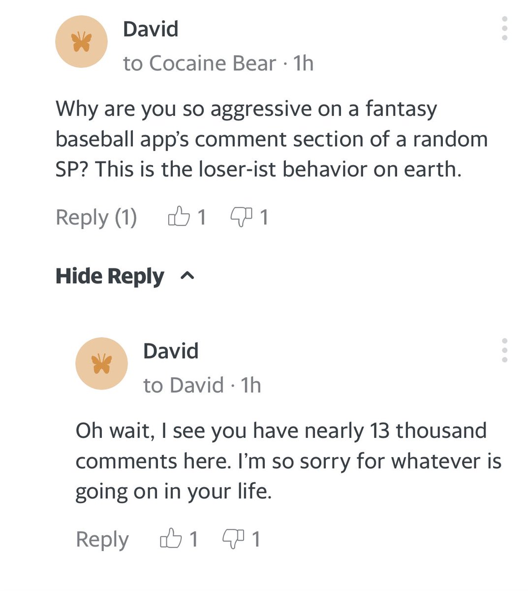 YFSComments's tweet photo. the world can be a lonely place, check in on your cocaine bears #mitchellparker #nationals #yahoofantasycomments #cocainebear #aldenehrenreich https://t.co/H0I4Pf8sox