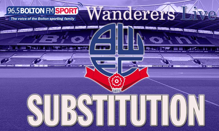 BOLTON SUBS: Victor Adeboyejo and Cameron Jerome replace Dion Charles and Aaron Collins (87 mins). #WanderersLive #bwfc #LeagueOne