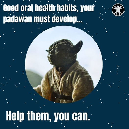 #MayThe4thBeWithYou! It’s #StarWarsDay, and to paraphrase a wise Jedi, it’s do or do not when it comes to taking care of your child’s mouth and smile. Get tips for starting them on a good path for strong dental health at dhs.wisconsin.gov/oral-health/re… #OralHealth