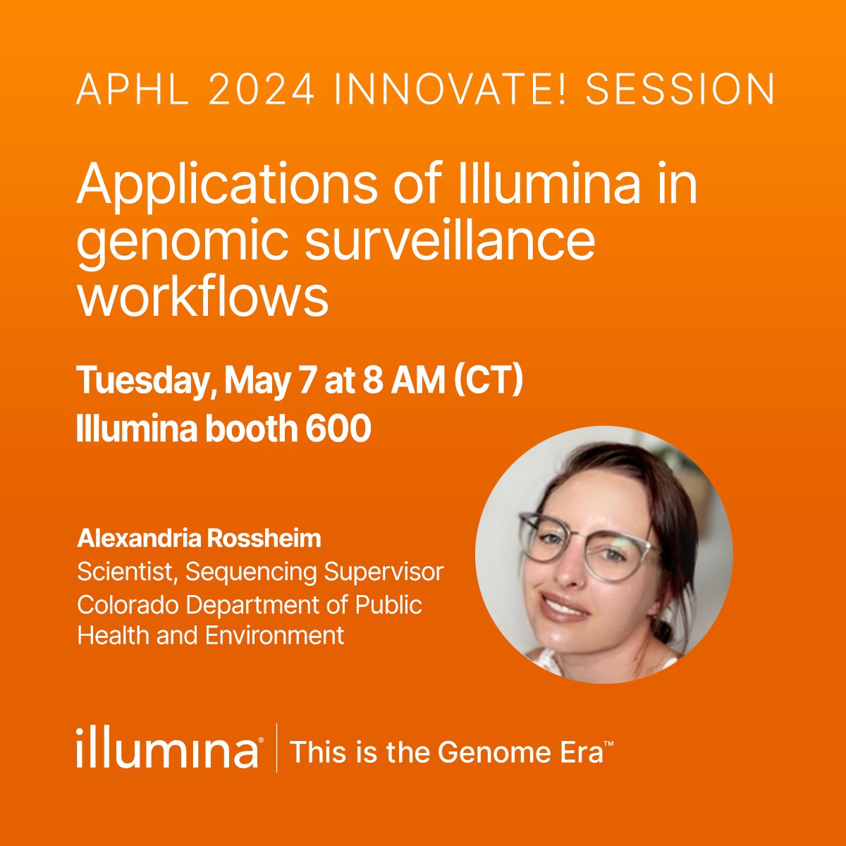 Discover the impact of advanced genomic workflows on pathogen identification and surveillance at #APHL. Visit us next week at Illumina booth 600 to learn more about advancing public health with next-generation sequencing solutions or join us at our Innovate! session.