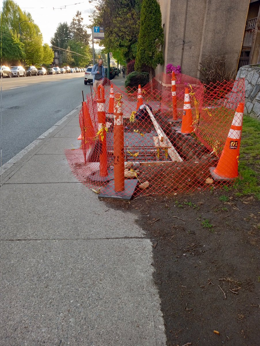 This bus stop has been like this for 3 months now.  Maybe 4.
West 4th & Balsam 
#vanpoli