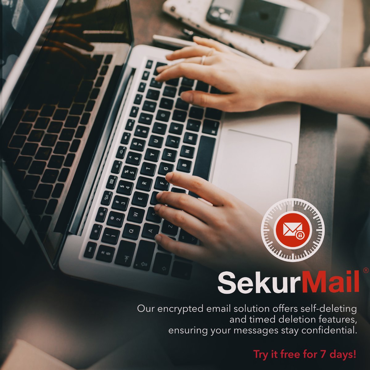 𝐖𝐡𝐚𝐭 𝐢𝐬 𝐒𝐞𝐤𝐮𝐫𝐌𝐚𝐢𝐥? A safe and powerful tool to communicate with everyone, within Sekur or outside of Sekur with the SekurSend feature. You have Full control over how and when recipients read your email Messages. Privacy has arrived! Your 7 days free starts today!