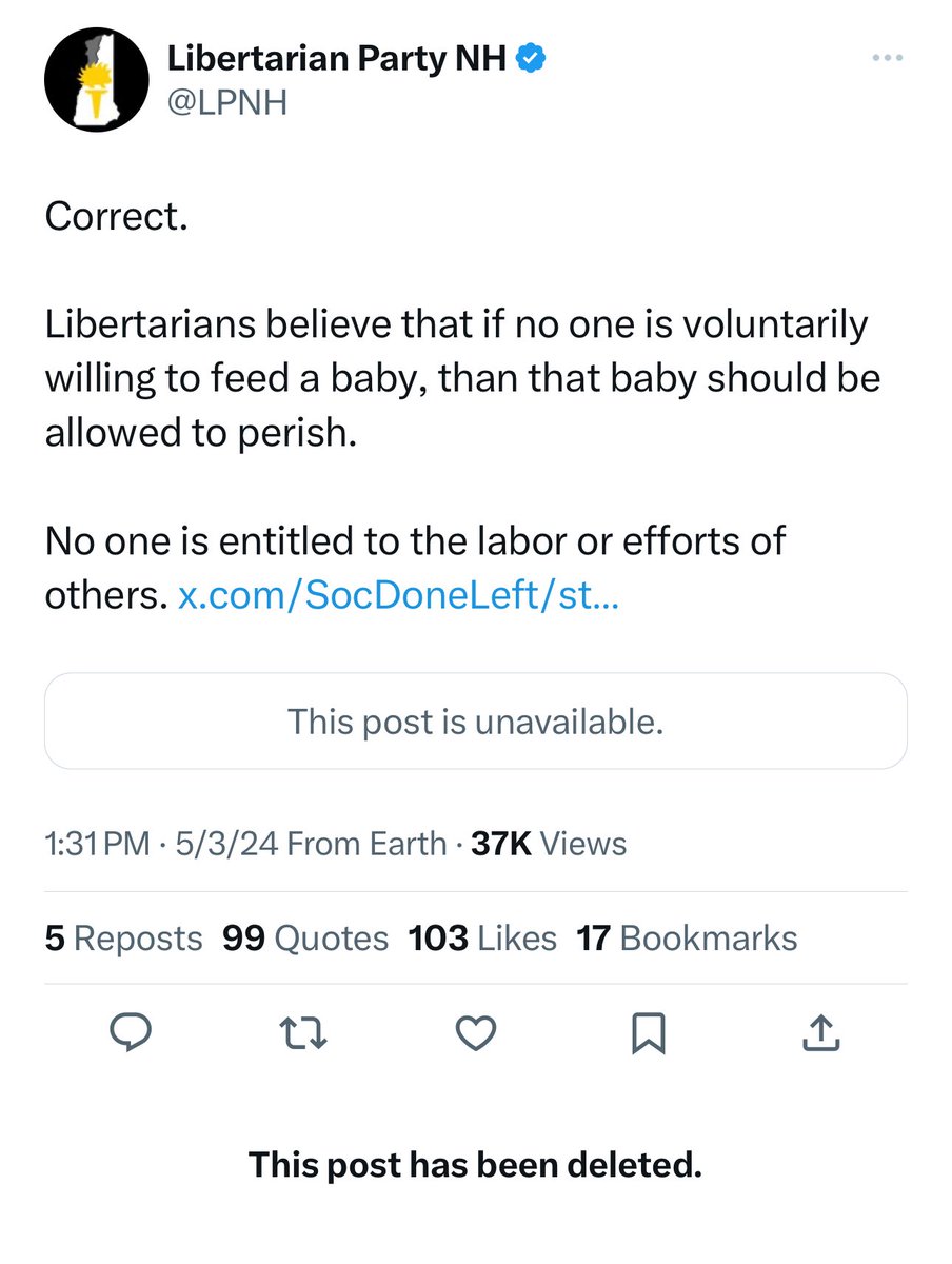 The main problem with doctrinaire libertarianism is that it has no concept of the organic continuity of society. The entire concept of order collapses.