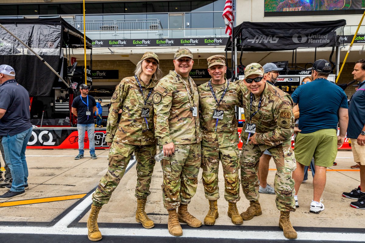 We salute and appreciate you. 🫡🇺🇸 #MilitaryAppreciationMonth | #NASCARatCOTA