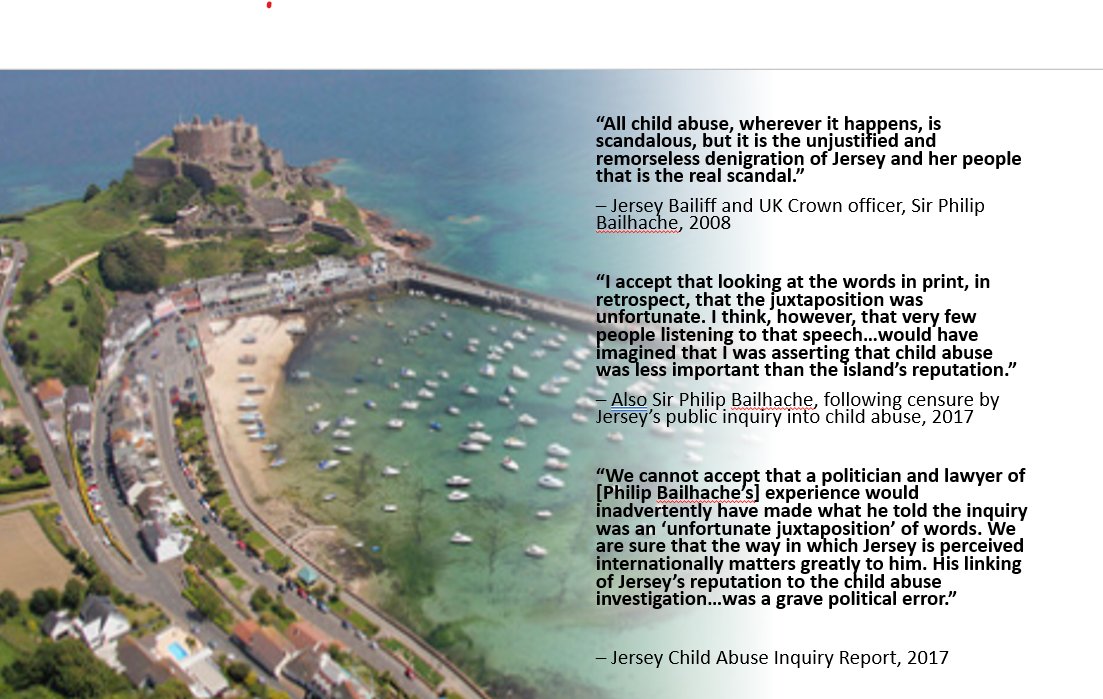 JERSEY: A tax haven struggles to crack down on its own crimes. A UK inquiry says children of the island may still be at risk (and that hasn't changed). And I am still getting S.O.S. letters from the island every week about fears for the safety of its children.
