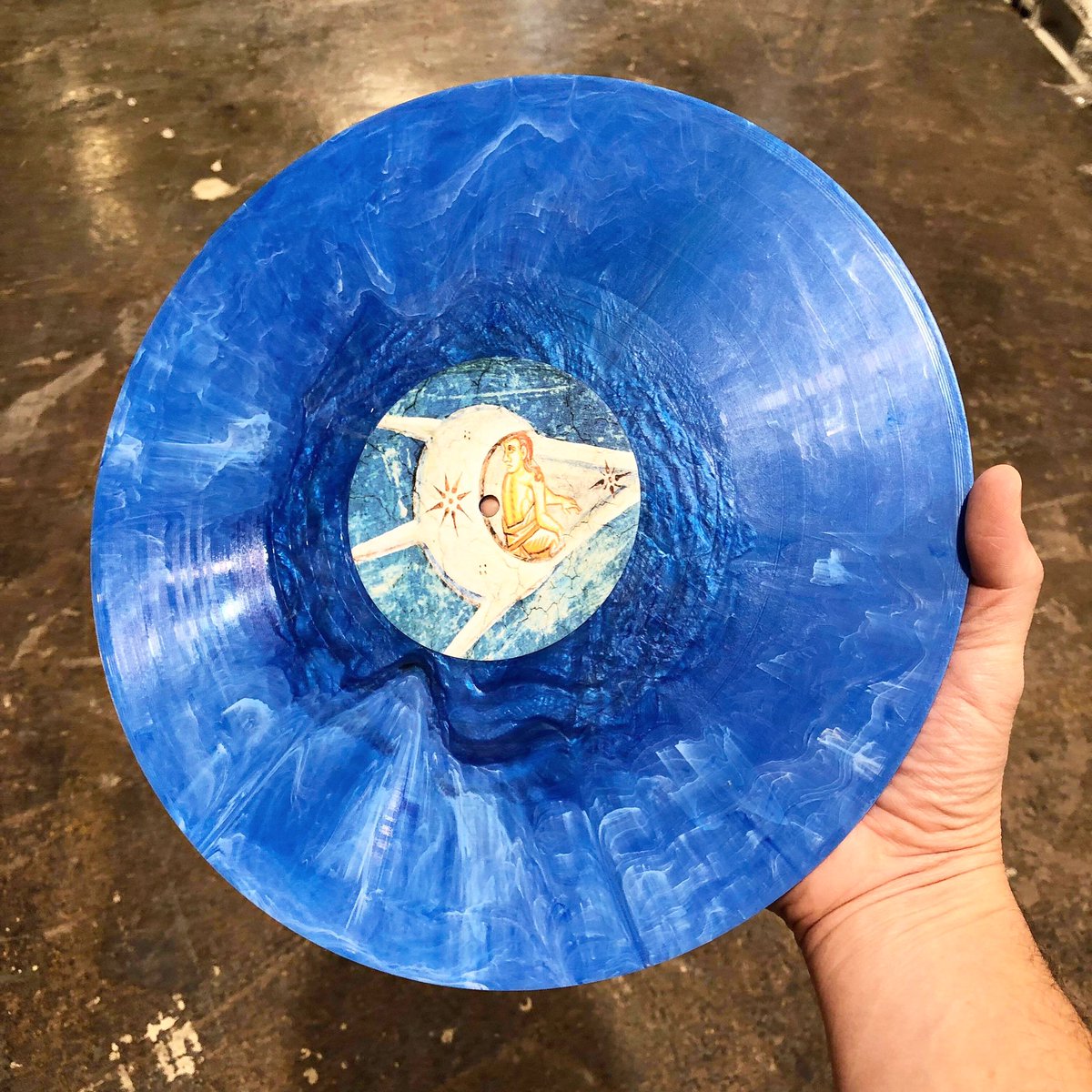 Custom mixed metallic electric blue with molten silver for @dipteridrecords upcoming Murder in the Red Barn LP!!

#pressedwithLOVEINchicago #pressedinUSA #madeinUSA #presslocal 
#colorvinyl #colorvinylrecords #diyvinyl #diyvinylpressing #chicagovinyl #chicagopressingplant