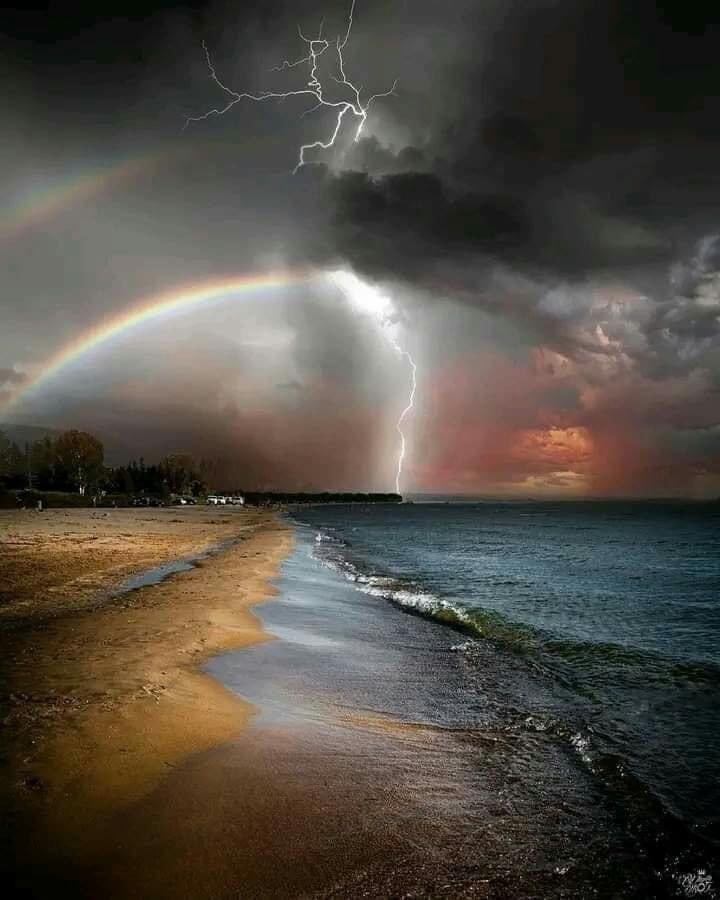 Ending the day with a storm of gratitude and a rainbow of hope. May the lightning of positivity illuminate your path tonight and every night. Good night 😴