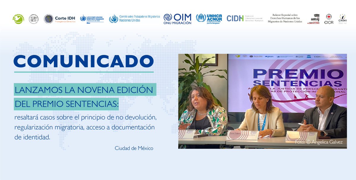 ✍️ #Comunicado | Se anunció el #PremioSentencias2024, galardón que destaca la labor de personas juzgadoras cuyos fallos han contribuido a la protección y promoción de los derechos humanos de las personas en situación de movilidad humana. Entérate 👉🏻 bit.ly/COMPSentencias…