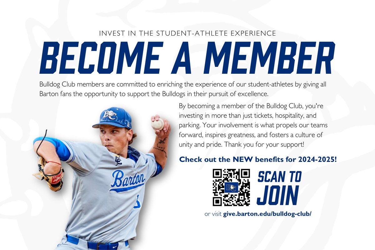 IT'S HERE! . The new and elevated Bulldog Club supporting all of your Barton College Student-Athletes! . Click on the link below to see all the benefits of becoming a member! . #BartonBold . #BCBulldogs
👇
🔗: bit.ly/3WwwBS9